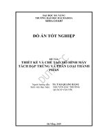 Thiết kế và chế tạo mô hình máy tách đập trứng và phân loại thành phần 