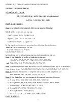 Đề cương ôn tập học kì 1 môn Hóa lớp 10 năm 2020 - 2021 THPT Linh Trung | Hóa học, Lớp 10 - Ôn Luyện