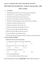 ĐỀ CƯƠNG ÔN TẬP HỌC KÌ I – TOÁN 6- Năm học 2019 – 2020 – Xuctu.com