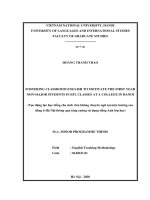 Fostering classroom english to motivate the first year non major students in efl classes at a college in hanoi 