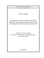 DẠY HỌC HÁT CA KHÚC CỦA NHẠC SĨ TRẦN TIẾN