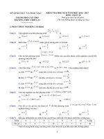Đề kiểm tra có đáp án chi tiết học kì 2 môn toán lớp 10 năm học 2016-2017 trường THPT Thới lai | Toán học, Lớp 10 - Ôn Luyện