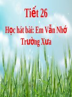 Bài giảng Âm nhạc 5 tiết 26 Học hát bài Em vẫn nhớ trường xưa | Âm nhạc, Lớp 5 - Ôn Luyện
