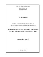 Cost management in bamboo airways status and solution for the development 