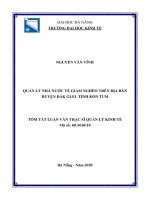 Quản lý nhà nước về giảm nghèo trên địa bàn huyện đăk glei, tỉnh kon tum 