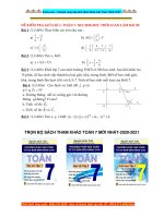 Đề và đáp án đề kiểm tra giữa kì 1 Toán 7- NH: 2020-2021- Có bản WORD – Xuctu.com
