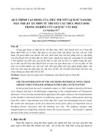 Quá trình vận động của tiểu thuyết lịch sử Nam Bộ đầu thế kỷ XX nhìn từ thuyết cấu trúc phát sinh trong nghiên cứu lịch sử văn học