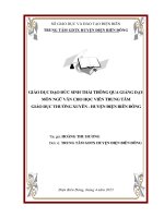 Sáng kiến kinh nghiệm, SKKN - Giáo dục đạo đức sinh thái thông qua giảng dạy môn Ngữ văn cho học viên Trung tâm Giáo dục thường xuyên - Huyện Điên Biên Đông