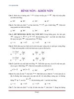 Bài tập toán 12 - Hình nón khối nón có đáp án » Tài liệu miễn phí cho Giáo viên, học sinh.