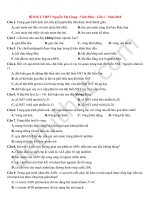 Đề KSCL môn Sinh năm 2017 - 2018 - THPT Nguyễn Thị Giang - Vĩnh Phúc - Lần 1