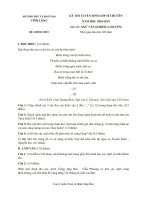 Đề thi và đáp án tham khảo tuyển sinh vào lớp 10 chuyên môn Văn năm 2018 - 2019 - Sở GD&ĐT Vĩnh Long