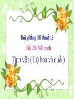 Vẽ tranh Tĩnh vật (lọ hoa và quả) | Mỹ thuật, Lớp 3 - Ôn Luyện