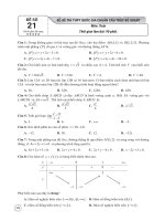 ĐỀ SỐ 21- MEGA TOÁN 2019 - Toán học