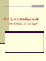 Bài giảng Âm nhạc 5 tiết 30 Học hát bài Dàn đồng ca mùa hạ | Âm nhạc, Lớp 5 - Ôn Luyện