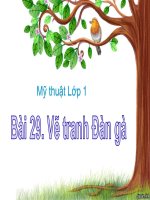 Bài giảng ppt mĩ thuật lớp 1 bài 29 vẽ tranh đàn gà » Tài liệu miễn phí cho Giáo viên, học sinh.