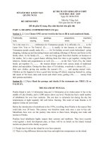 Đề thi tuyển sinh vào lớp 10 năm 2018 - 2019 môn Tiếng Anh - Quảng Ngãi