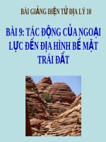Bài giảng Địa lý 10 bài 9 Tác động của ngoại lực đến địa hình bề mặt trái đất | Lớp 10, Địa lý - Ôn Luyện