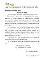 Bài tập nghỉ dịch lớp 5 môn Tiếng Việt - Đề số 5