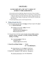 Chuyên đề 2: Sự hòa hợp giữa chủ ngữ và động từ trong Tiếng Anh