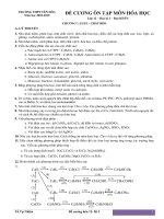 Đề cương ôn tập Hóa học 12 HK1 THPT Yên Hòa – Hà Nội