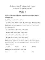 Đề kiểm tra 45 phút chương I- Hình học 9-Có đáp án- Đề số 1 – Xuctu.com