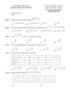 Đề kiểm tra có đáp án chi tiết học kì 2 môn toán lớp 10 trường THPT Võ văn kiệt mã đề 229 | Toán học, Lớp 10 - Ôn Luyện