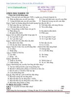 Đề kiểm tra 1 tiết môn Công Nghệ 8 trắc nghiệm, tự luận có đáp án