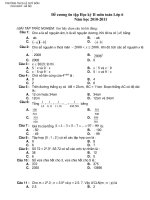 Toán 6 Đề cương ôn tập Đề cương ôn tập Học kỳ II môn toán Lớp 6  Năm học 2010-2011