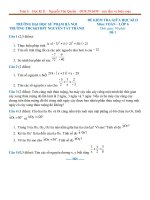 Đề kiểm tra học kì 2 môn toán lớp 6 năm học 2017-2018 trường THCS nguyễn tất thành mã 3 | Toán học, Lớp 6 - Ôn Luyện