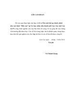 luận văn thạc sĩ cải cách thủ tục hành chính theo mô hình một cửa tại ủy ban nhân dân thành phố lào cai, tỉnh lào cai 