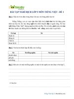 Bài tập nghỉ dịch lớp 5 môn Tiếng Việt - Đề số 1