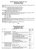 Đề thi học kì 1 môn Hóa lớp 11 năm 2020 - 2021 THPT Lương Văn Can có lời giải hay | Lớp 11, Hóa học - Ôn Luyện