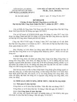 kế hoạch tổ chức đại hội công đoàn cơ sở nhiệm kỳ 2017  2022  thcs an phú  quận 2