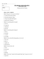 Đề thi học sinh giỏi lớp 5 môn Tiếng việt - Đề số 1