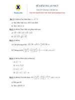 Đề và giải đề kiểm tra 45 phút Đại số 9- Chương 1- Tự luận có đáp án cụ thể – Xuctu.com