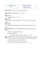 Bộ đề thi học kì 2 môn Toán 9 trắc nghiệm, tự luận, có đáp án