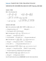 NỘI DUNG ÔN TẬP KIỂM TRA HỌC KÌ I LỚP 9 Năm học 2019-2020 – Xuctu.com