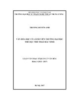 Văn hoá đọc của sinh viên Trường Đại học Thể dục Thể thao Bắc Ninh