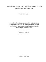 Nghiên cứu mối quan hệ giữa hiện tượng giảm lực cản và cấu trúc hình thành do trượt (SIS) trong dòng chảy rối của các dung dịch surfactant 