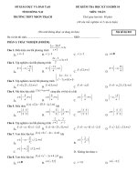 Đề kiểm tra có đáp án chi tiết học kì 2 môn toán lớp 10 trường THPT Nhơn trạch mã đề 001 | Toán học, Lớp 10 - Ôn Luyện