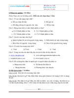 Đề kiểm tra 1 tiết môn Tin Học 9 trắc nghiệm, tự luận, có đáp án