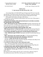 thông báo lịch tập trung học sinh nh 2020  2021  thcs an phú  quận 2