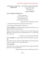 Đề thi và đáp án tuyển sinh vào lớp 10 năm 2018 - 2019 môn Văn - Sở GD&ĐT Bình Phước