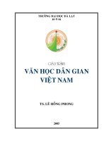 Giáo trình Văn học dân gian Việt Nam: Phần 1