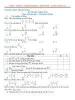 Đề kiểm tra học kì 2 môn toán lớp 6 năm học 2017-2018 trường THCS nguyễn thành công | Toán học, Lớp 6 - Ôn Luyện