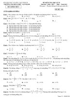 Đề thi có đáp án chi tiết môn toán lớp 10 trường THPT Việt úc năm học 2016 - 2017 mã 444 | Toán học, Lớp 10 - Ôn Luyện