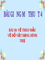 Vẽ theo mẫu Vẽ đồ vật có dạng hình trụ | Mỹ thuật, Lớp 4 - Ôn Luyện