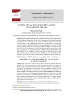 Tác động của đại dịch Covid-19 đến lạm phát của nền kinh tế Việt Nam