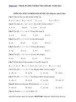 70 CÂU TRẮC NGHIỆM HÀM SỐ BẬC HAI (Đáp án cuối tài liệu) – Xuctu.com