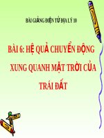 Bài giảng Địa lý 10 bài 6 Hệ quả chuyển động xung quanh Mặt Trời của Trái Đất | Lớp 10, Địa lý - Ôn Luyện